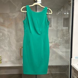 Jade green cocktail business dress